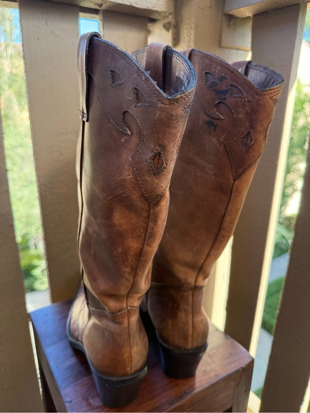 MIA Brown Leather Rockstar Western Heeled Boots - Picture 5 of 14